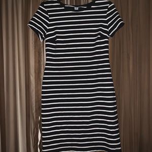 Black and White Striped Dress